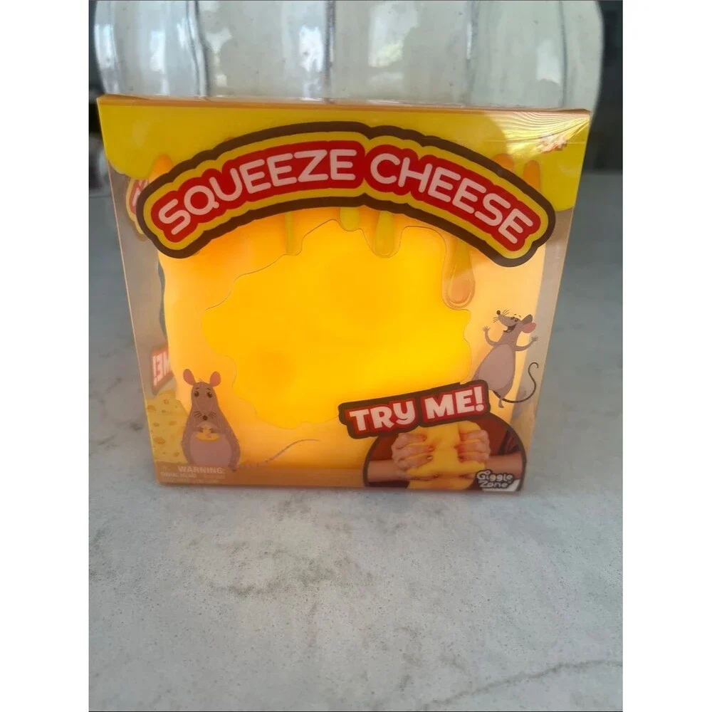 Giggle Zone Squeeze Cheese Block Large Squishy Sensory Fidget Stress BNWT